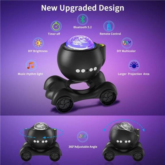 Galaxy Projector,Star Projector Built-in Bluetooth Speaker,Night Light Projector - Picture 3 of 5